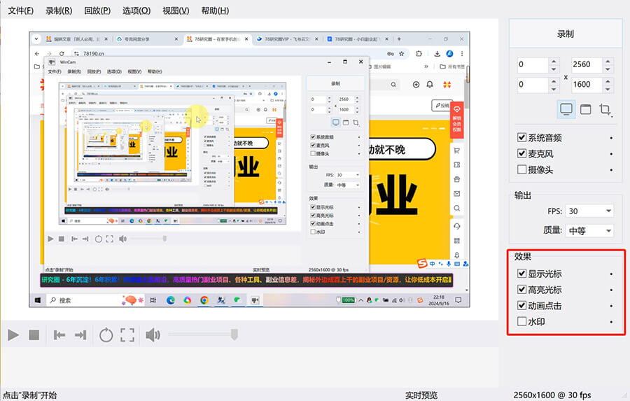 新人必用，超级好用的轻量级录屏录像软件