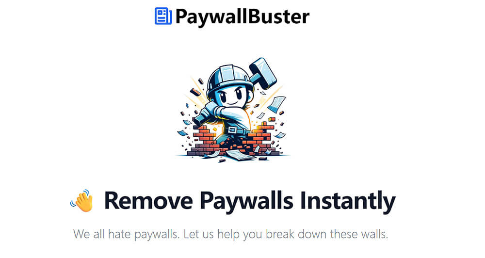 可以绕过大多数付费网站直接查看内容的一个神奇网站PaywallBuster