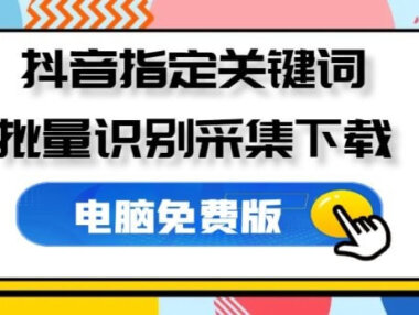 抖音视频解析盒子 指定关键词采集批量下载
