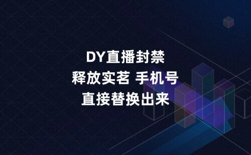 DY直播封禁释放实茗/手机号，直接替换出来！