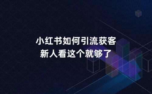 小红书如何引流获客?新人看这个就够了!