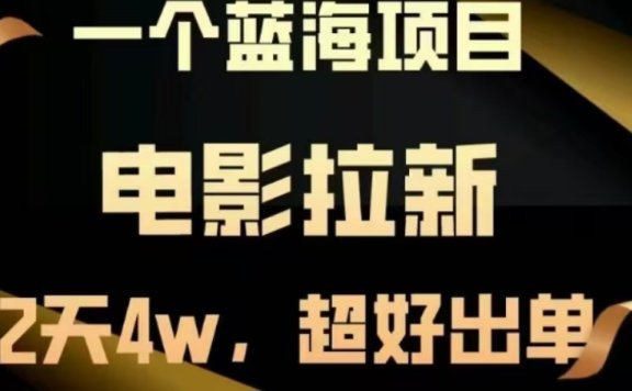 电影拉新，两天就见到成效了，很好出单，直接起飞