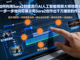 如何利用Sora2创建流行AI人工智能视频大师班，一步一步地向你展示用Sora2创作出千万播放的作品