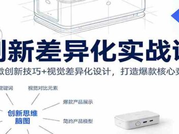创新差异化实战课：产品微创新技巧+视觉差异化设计，打造爆款核心竞争力