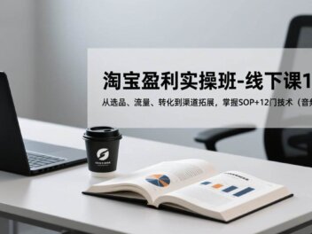 淘宝盈利实操班-线下课12月，从选品、流量、转化到渠道拓展，掌握SOP+12门技术（音频+字幕）