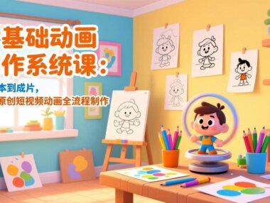 零基础动画创作系统课：从剧本到成片，掌握原创短视频动画全流程制作